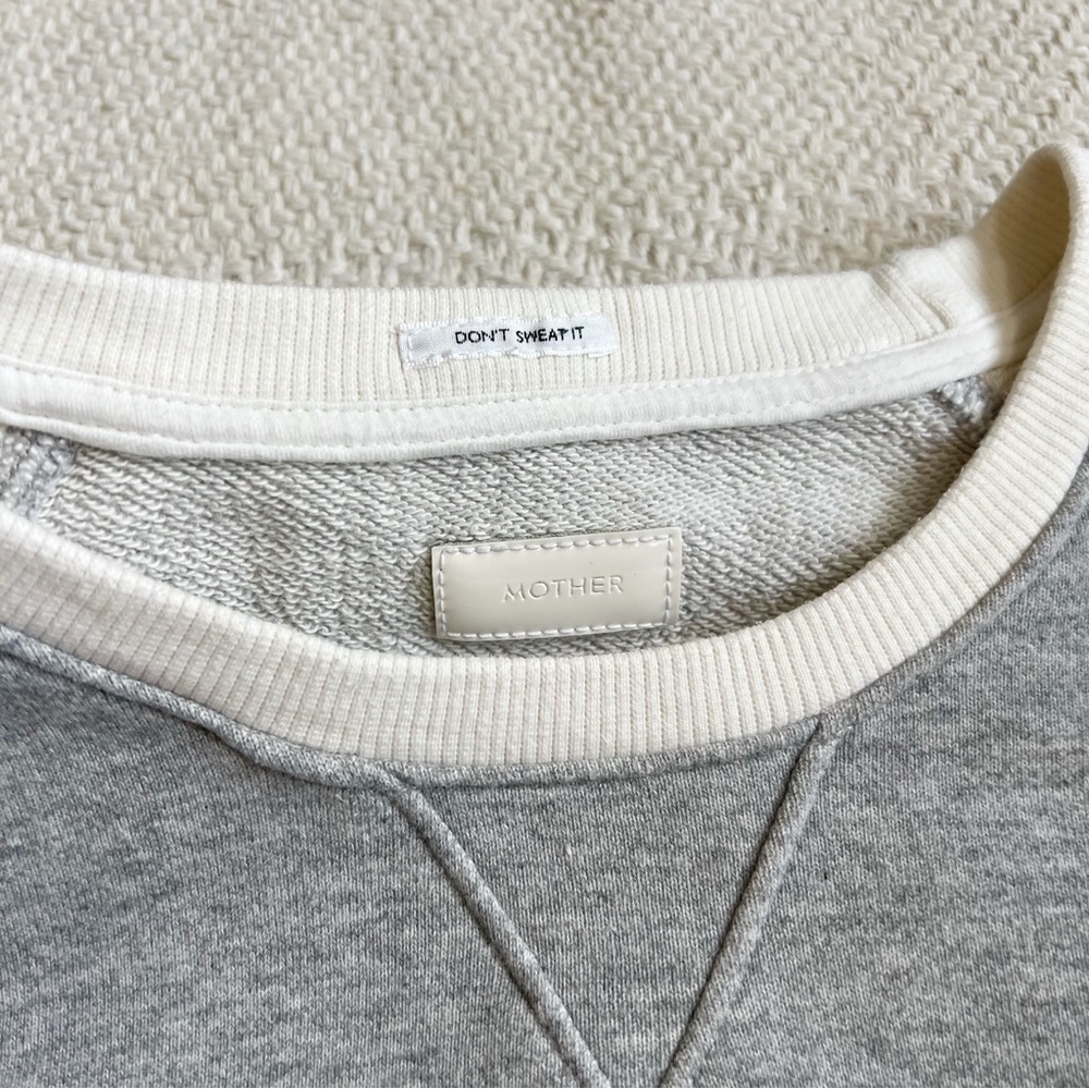 MOTHER 'Adios' Gray & White Raglan Sweatshirt with Multicolor Graphic - Picture 3 of 9